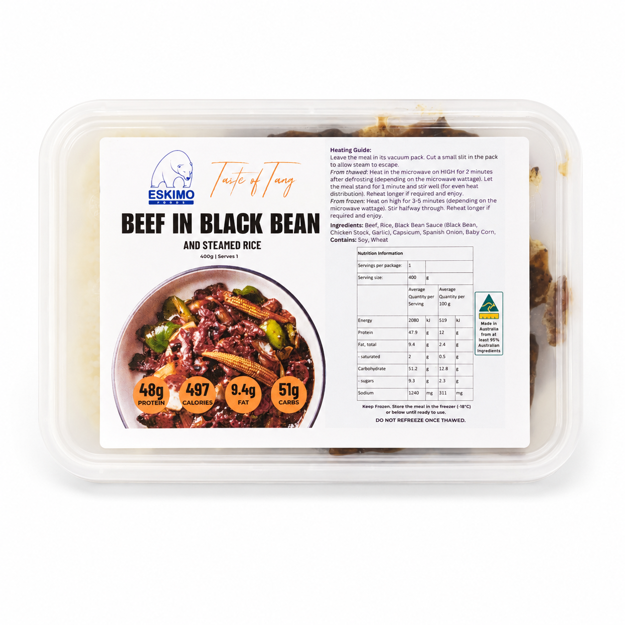 Beef and Black Bean Sauce and steamed rice