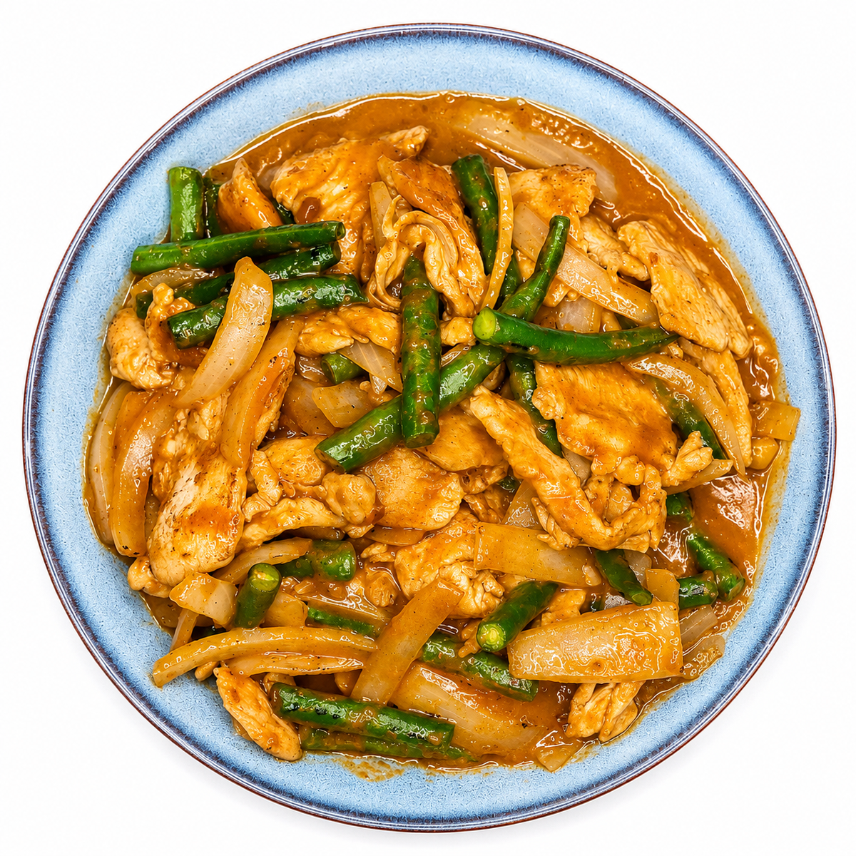Malaysian Satay Chicken and steamed rice