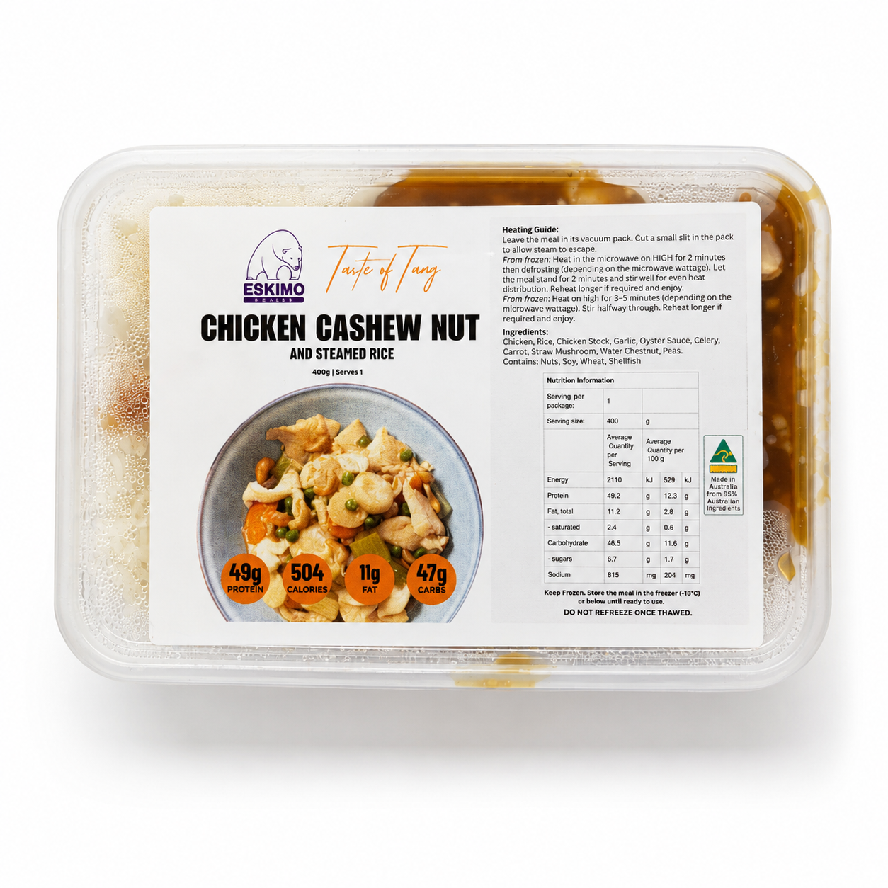 Chicken and Cashew Nuts and steamed rice
