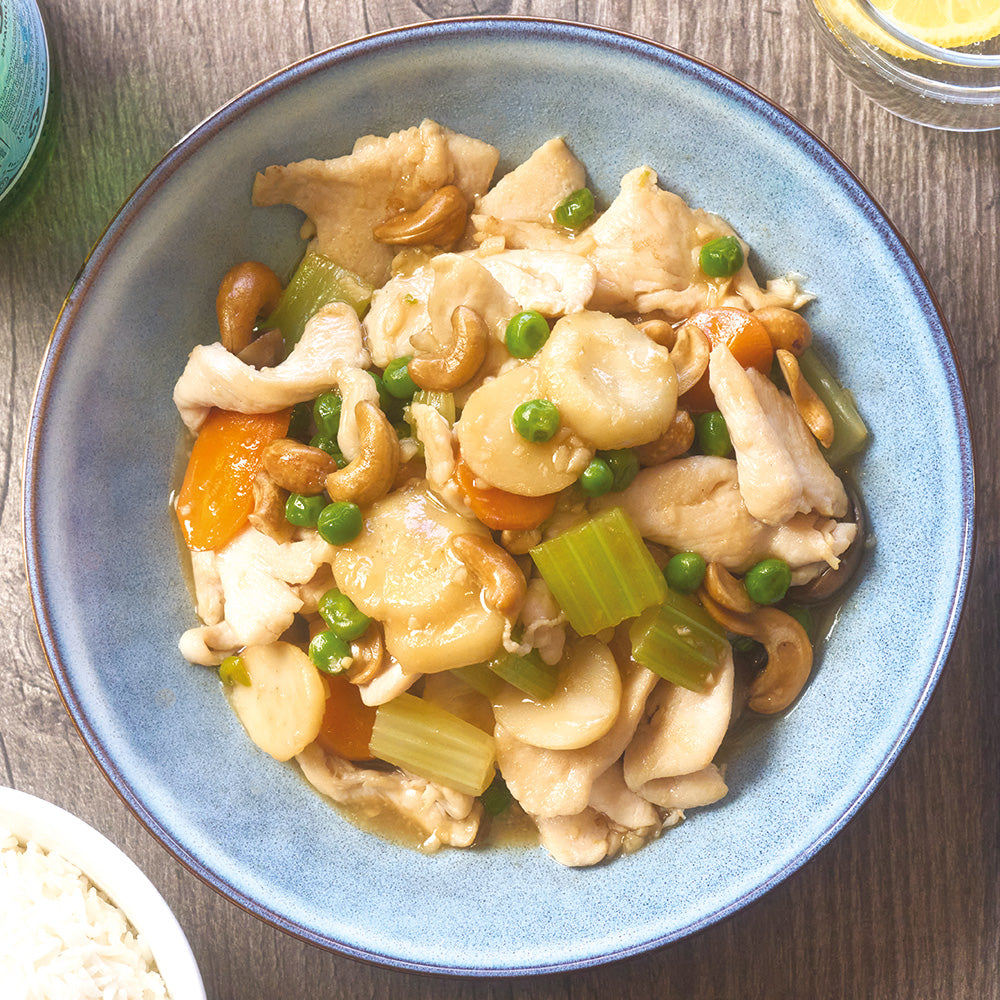 Chicken and Cashew Nuts and steamed rice