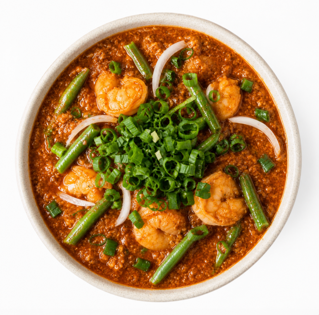 Gluten Free Singapore Chilli Prawns and steamed rice