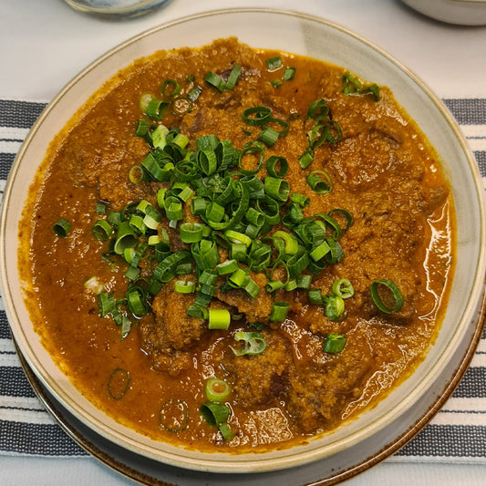 Beef Rendang and steamed rice