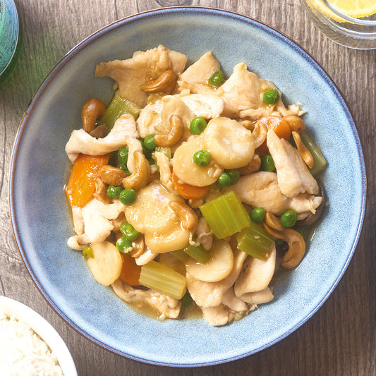 Chicken and Cashew Nuts and steamed rice