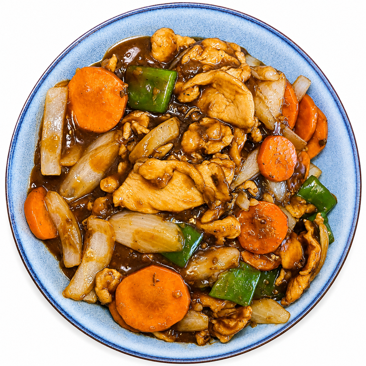 Mongolian Chicken and steamed rice