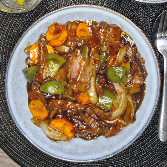 Mongolian Lamb and steamed rice